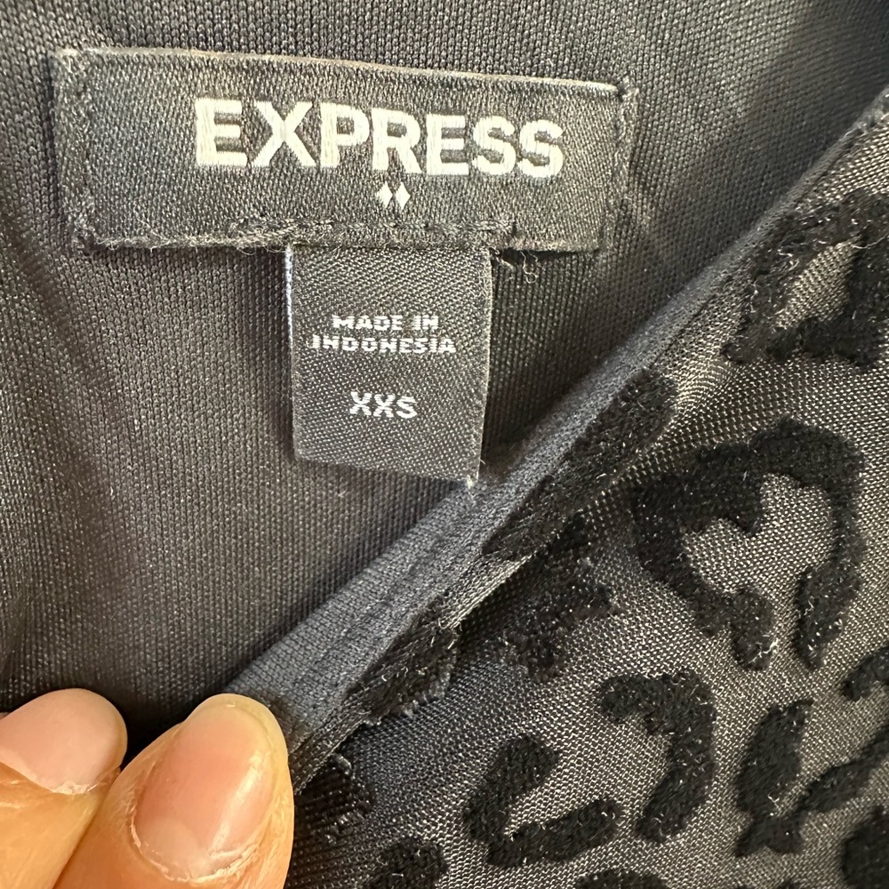 Express black Leopard Pattern dress